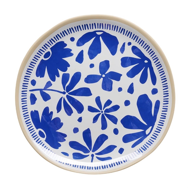 APS FLORYN Melamine Plate White & Blue - 270x20mm (B2B)