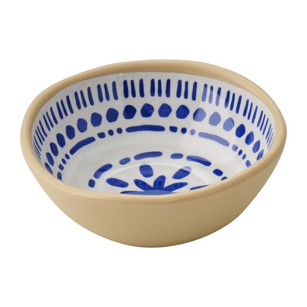 APS FLORYN Melamine Bowl White & Blue - 80x30mm 50ml (B2B)
