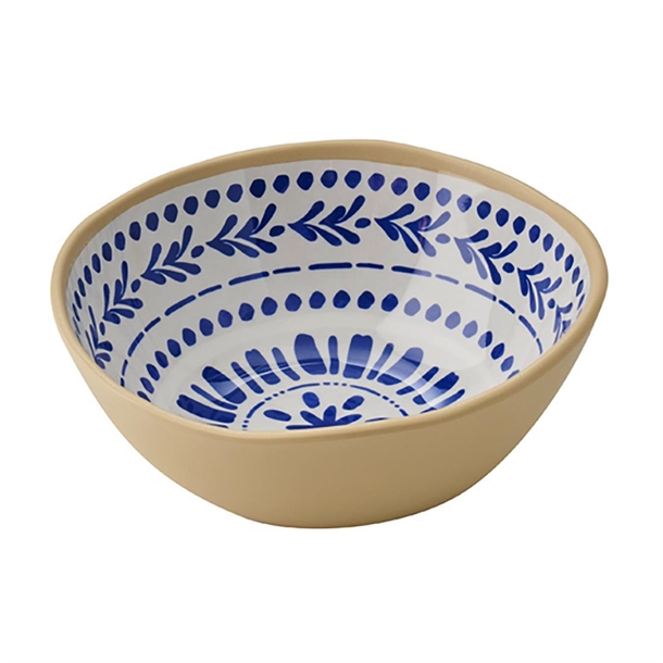 APS FLORYN Melamine Bowl White & Blue - 160x65mm 0.5Ltr (B2B)
