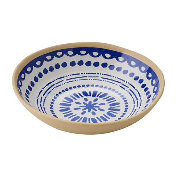 APS FLORYN Melamine Bowl White & Blue - 190x50mm 0.45Ltr (B2B)