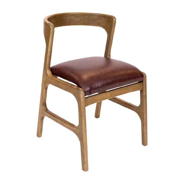 Copenhagen Padded Chair Weathered Oak Bison Espresso Seat (Pack 6) (Direct)