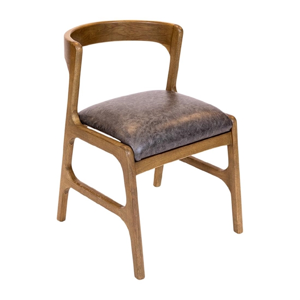 Copenhagen Padded Dining Chair Weathered Oak Bison Smoke Seat (Pack 6) (Direct)