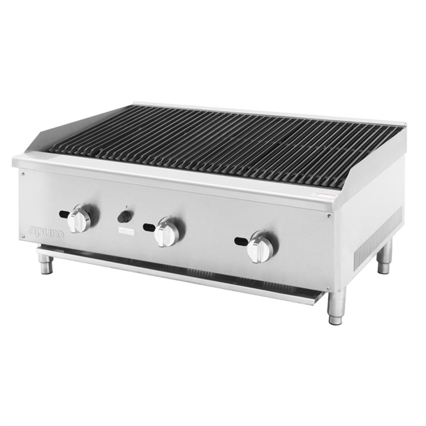 Apuro Gas Chargrill - 900mm - Natural Gas with Stand