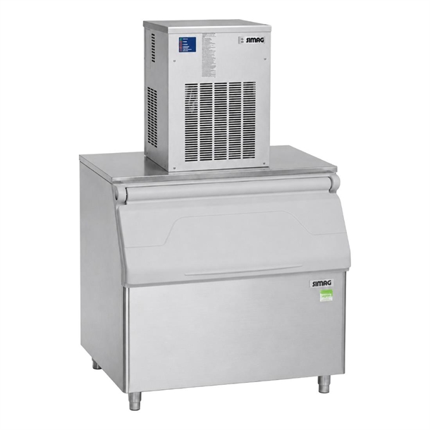 SIMAG SPH 605 Flake Ice Machine with R300 Bin & Adaptor - 1.3kW (Direct)