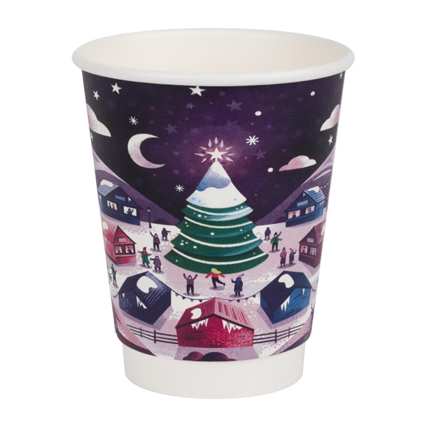 Vegware Double Wall 2026 Festive Cup - 8oz (Pack 500)