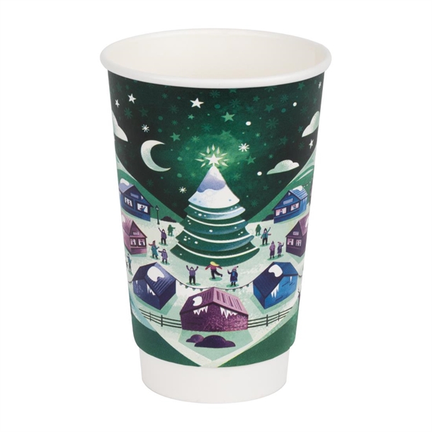 Vegware Double Wall 2026 Festive Cup - 16oz (Pack 400)