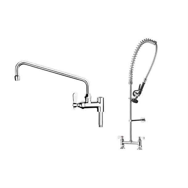 Vogue Monobloc Pre-Rinse Spray & Mid-Faucet Tap - 1160x390x180mm