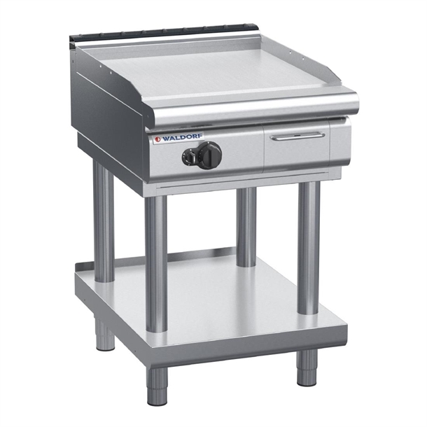 Waldorf GP8600GL-LS Gas Griddle on Leg Stand W/Low Splashback - 600mm (Direct)