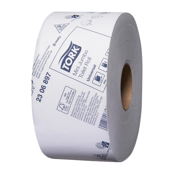 Tork Mini Jumbo Toilet Roll 1ply Universal T2 (Pack 12) (B2B)