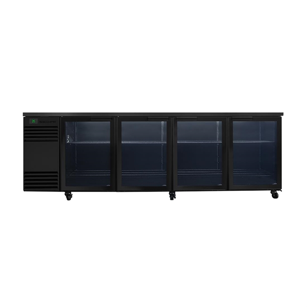 SKOPE BackBar 4 Glass Swing Door CounterLine Fridge CL.4.GSW - Black (Direct)