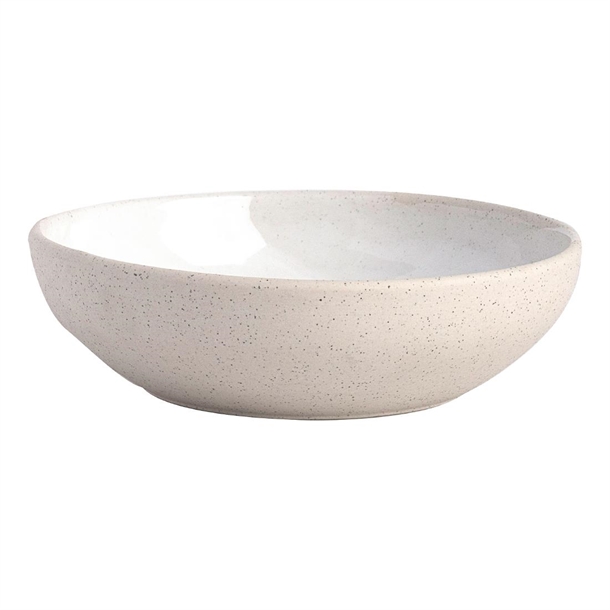 Pottr Gembrook Round Bowl White - 195x50mm (Box 6) (B2B)