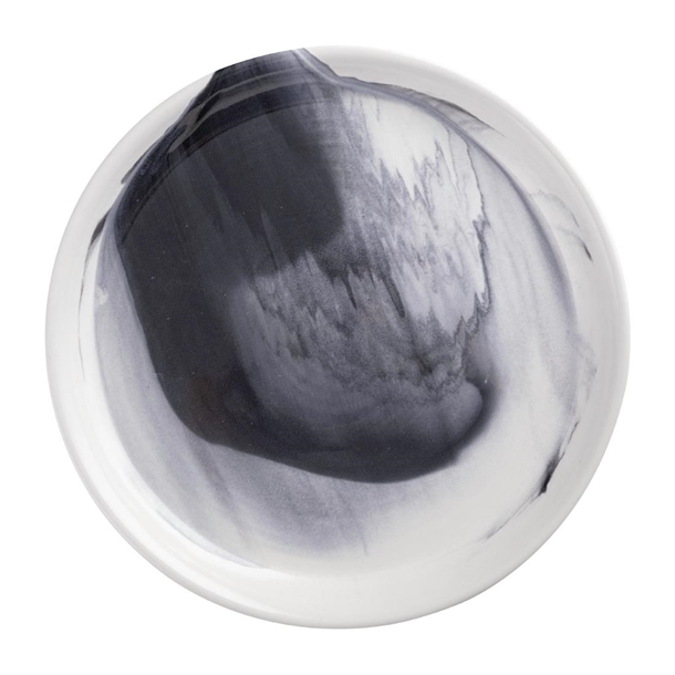Pottr Finn Round Plate Tapered Black Smoke 250mm (Box 6) (B2B)