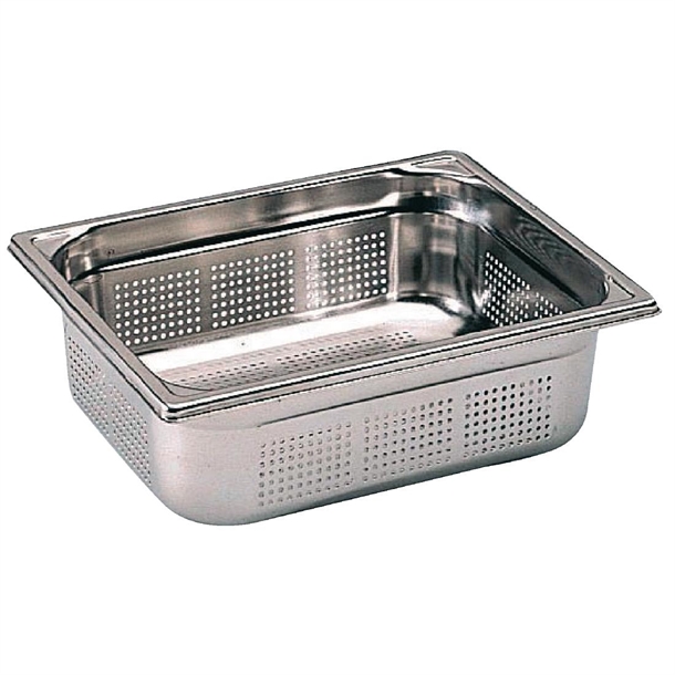 bourgeat-stainless-steel-perforated-1-2-gastronorm-pan-100mm