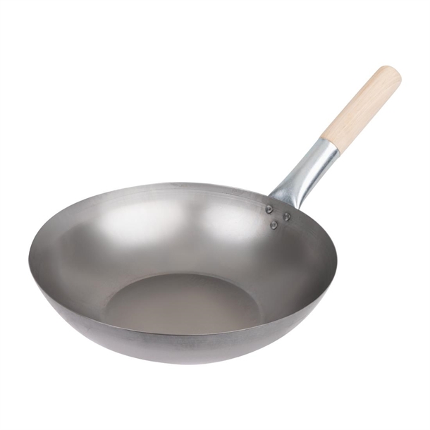 Vogue Wok Flat Base - 330mm 13"