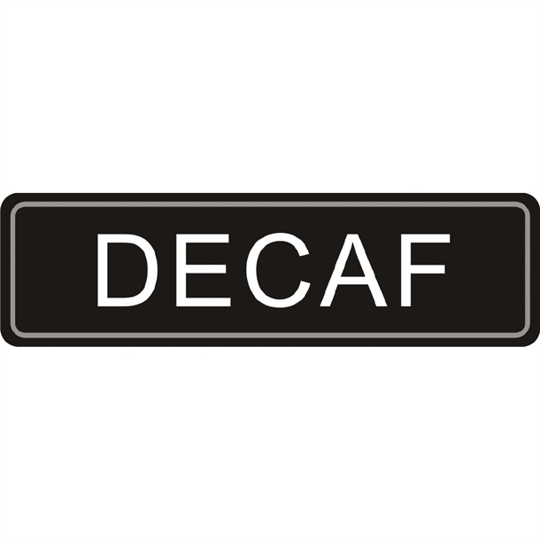 Olympia Airpot Decaf Label