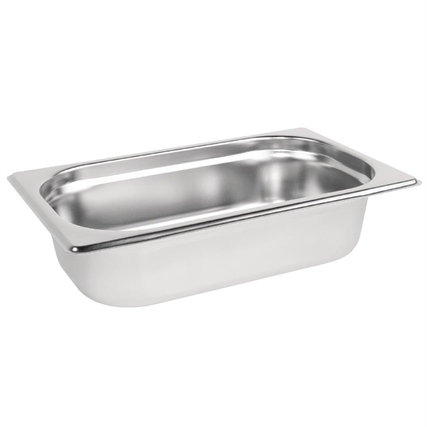 Bac Gastro Inox GN 1/4 - Dimensions 265x162x65 Mm - Capacité 1,7 L - Empilable Et Résistant -40°C à +300°C