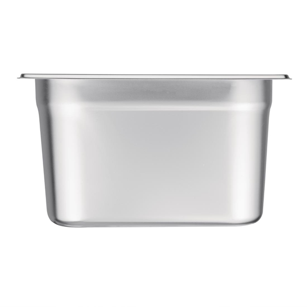Vogue Edelstahl GN 1/4 Gastronorm Behälter – 150 Mm Tief, 4 Liter Fassungsvermögen, Stapelbar & Hitzebeständig Bis 230°C
