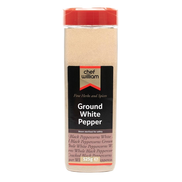 Chef William Ground White Pepper - 525g