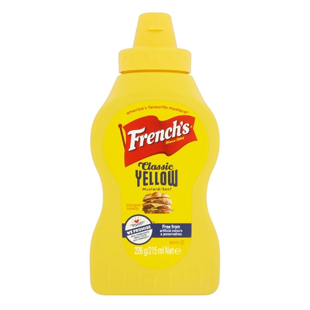 French's Classic Yellow Mustard - 226g (Pack 8) (CASE)