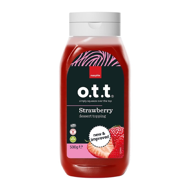 Macphie o.t.t® Strawberry Dessert Topping - 500g (SINGLE)