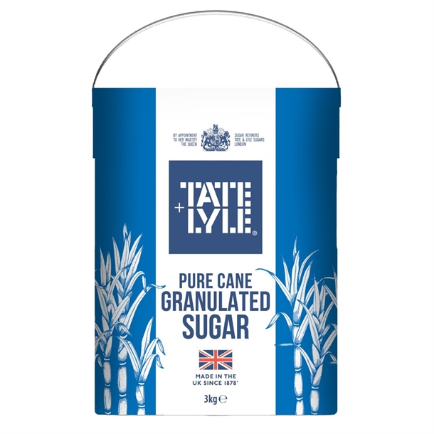 Tate & Lyle Granulated Sugar Paper Drum - 3kg