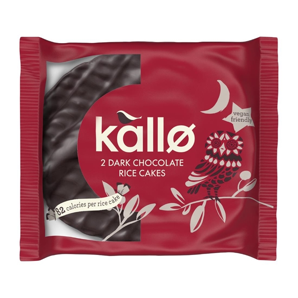 Kallo Dark Chocolate Topped Rice Cakes (Pack 30)