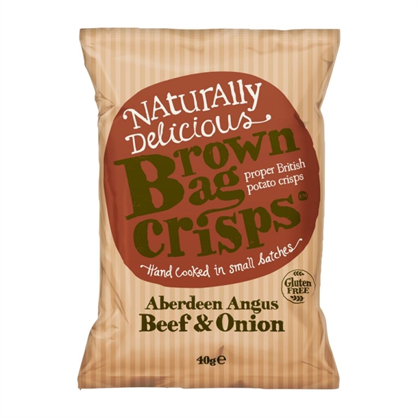 Brown Bag Crisps Beef & Onion (40g x 20)