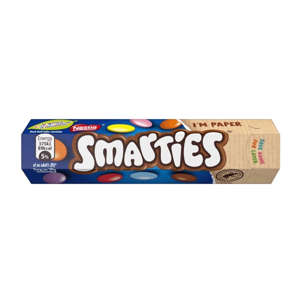 Nestle Smarties Milk Chocolate Tubes - 38g (Pack 24)