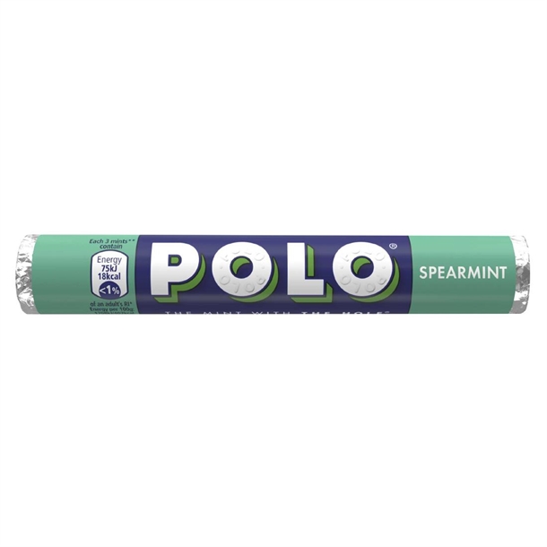 Polo Mints Spearmint Tube - 34g (Pack 32)