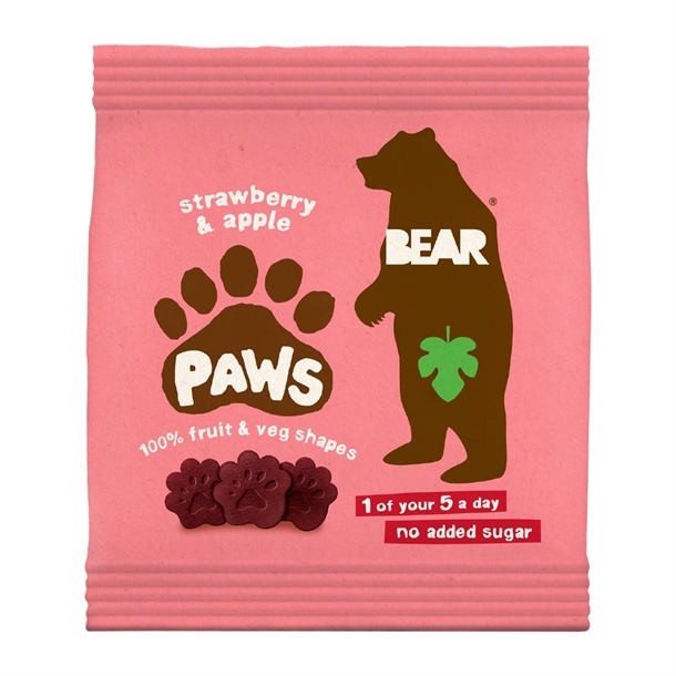 Bear Paws Strawberry and Apple - 20g (Pack 18)