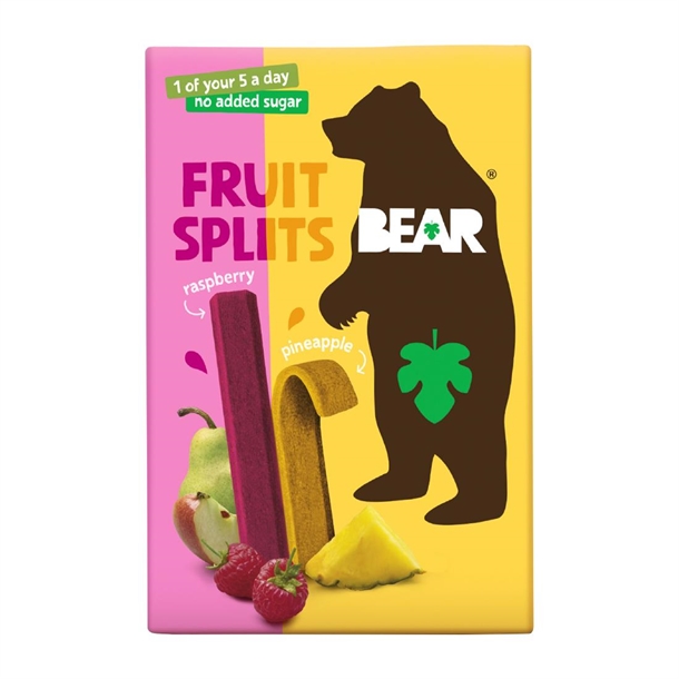 Bear Fruit Splits Multipack - Pineapple & Raspberry 20g 8x5 (Pack 40)