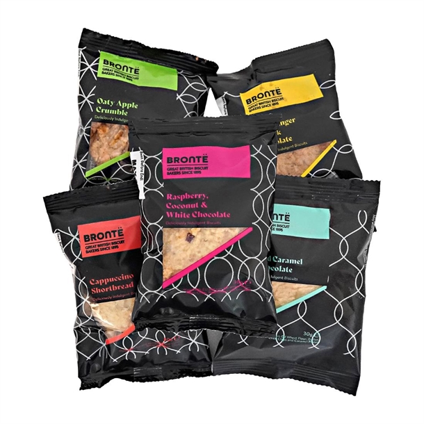Bronte Luxury Mini Packs Assorted Biscuits 5 Varieties - 30g (Pack 100)