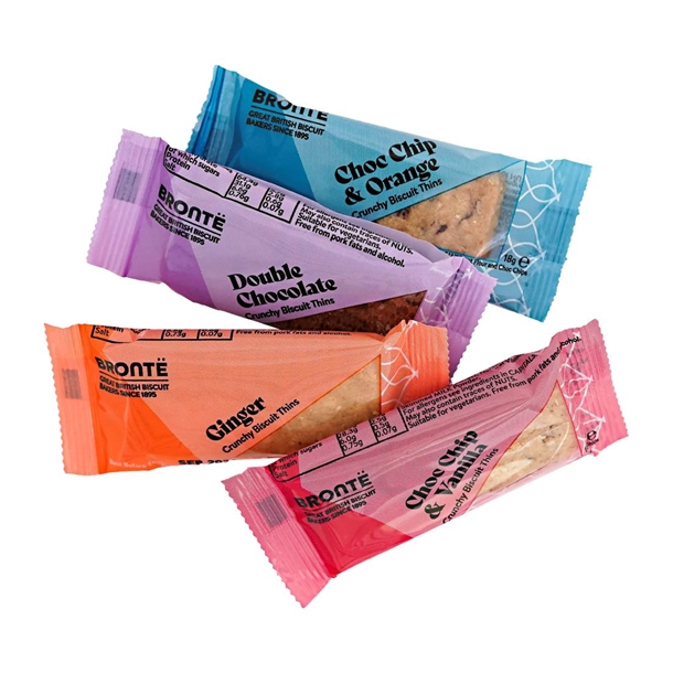 Bronte Thins Packs Assorted Biscuits 4 Varieties - 18g (Pack 100)