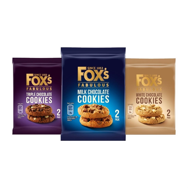 Fox's Mixed Chunky Cookie Twin Pack 45g (48 Pack) - KA656 - Nisbets