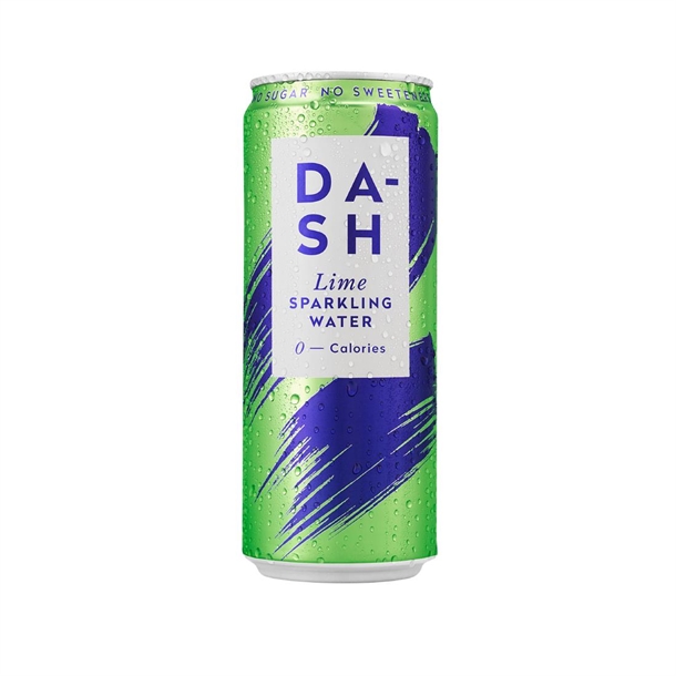 Dash Infused Sparkling Water Lime - 330ml (Pack 12)