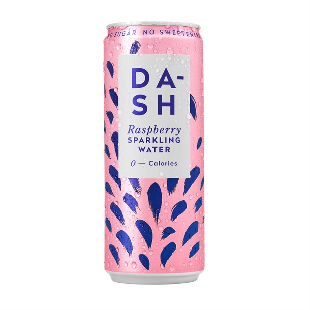 Dash Infused Sparking Water Raspberry - 330ml (Pack 12)