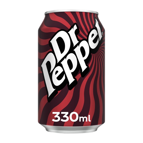 Dr Pepper Cans - 330ml (Case 24)