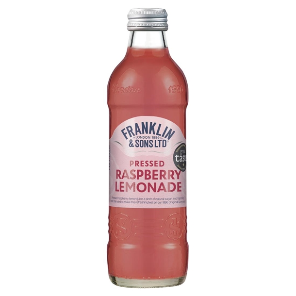 Franklin and Sons Pressed Raspberry Lemonade Glass Bottle - 275ml (Case 12)