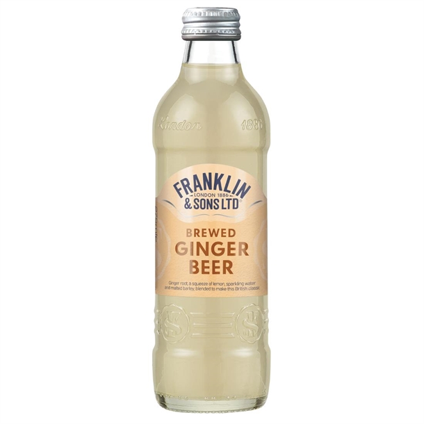 Franklin and Sons Brewed Ginger Beer Glass Bottle - 275ml (Case 12)