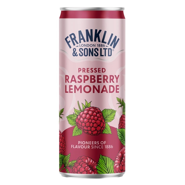Franklin and Sons Pressed Raspberry Lemonade Can - 250ml (Case 12)