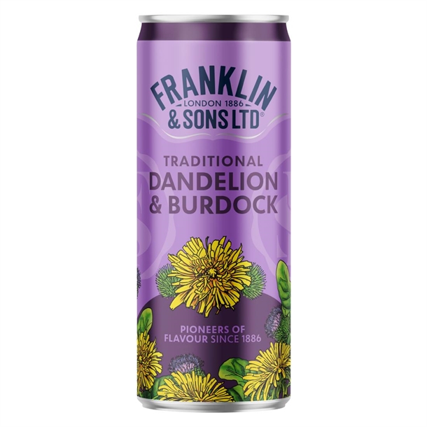 Franklin and Sons Traditional Dandelion and Burdock Can - 250ml (Case 12)