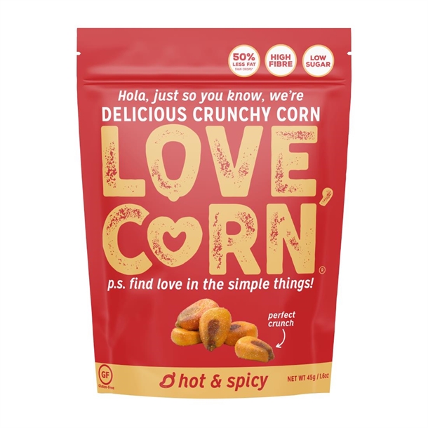 Love Corn Hot & Spicy - 45g (Pack 10)