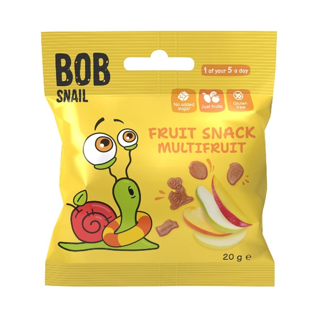 Bob Snail Fruit Bites Multifruit - 20g (Pack 20)
