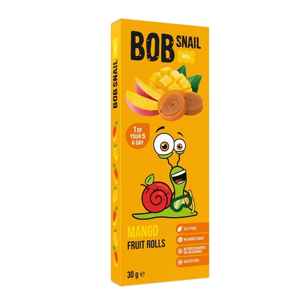 Bob Snail Fruit Roll Mango - 30g (Pack 24)