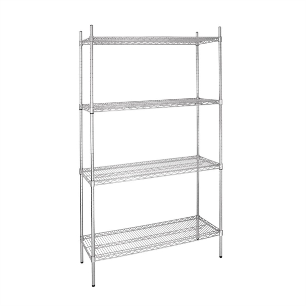 Segawe 2-Pack Heavy Duty 4-Shelf Wire Storage Unit – 35.6"W X 14"D X 54"H, Black