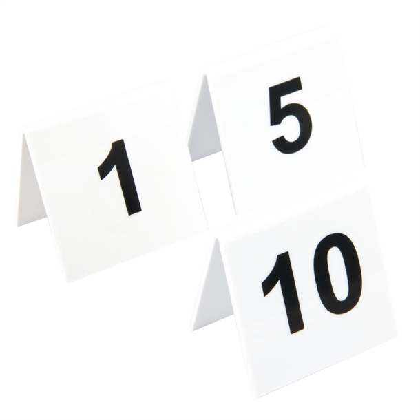 Beaumont Tischnummernschilder Kunststoff 1 - 10
