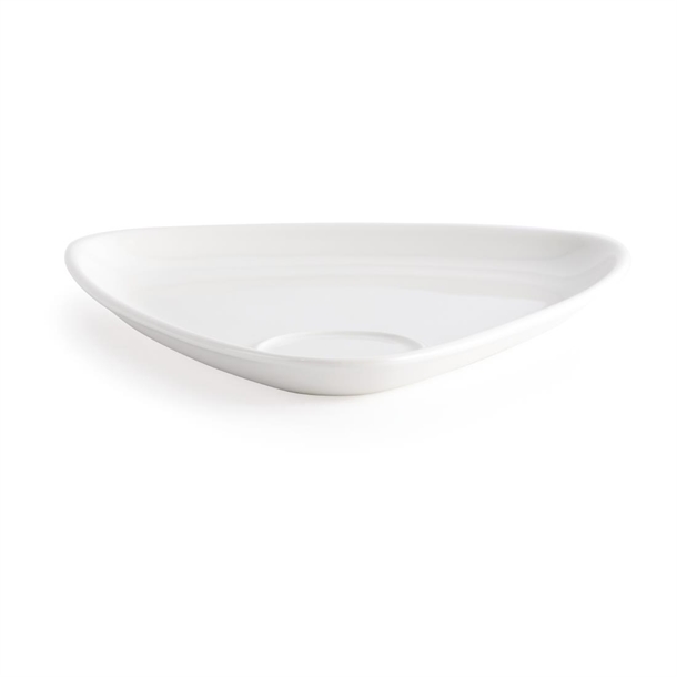 Snack Attack White Triangular Plate - 9 1/2" (Box 6) (Direct)