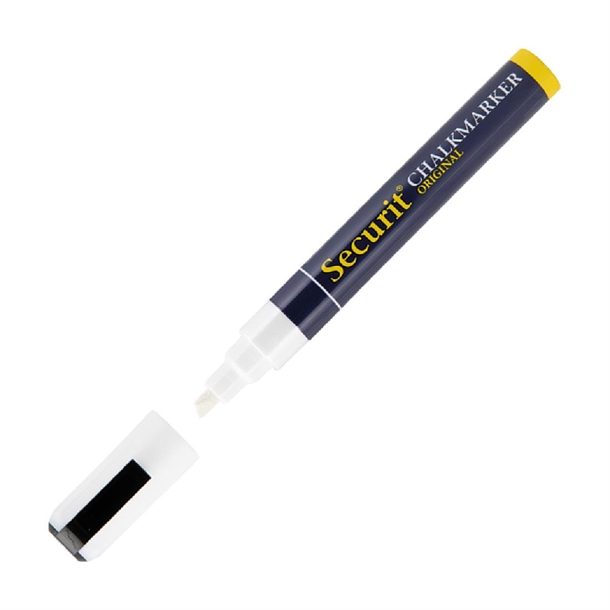 Securit White Marker - 2x6mm Nib