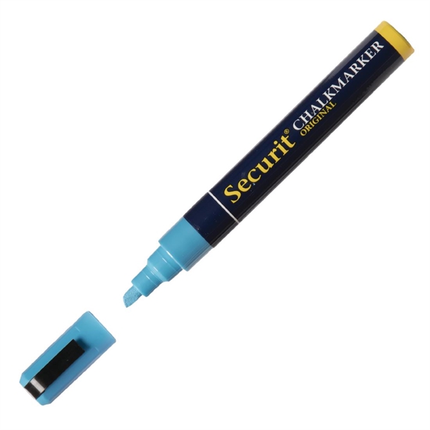 Securit Blue Marker - 2x6mm Nib