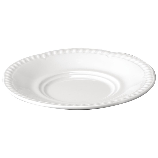 Buckingham White Large Saucer - 6" (Box 24) (Direct)